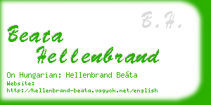 beata hellenbrand business card