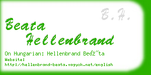 beata hellenbrand business card